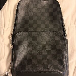 Louis Vuitton Black Checkered Backpack
